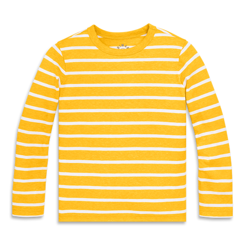 Kids Heathered Long Sleeve Stripe Tee (Toddler, Little Kid, & Big Kid)