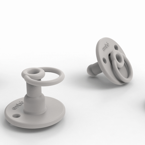 2-pack Baby Binnie Stow-Away Retractable Silicone Pacifier