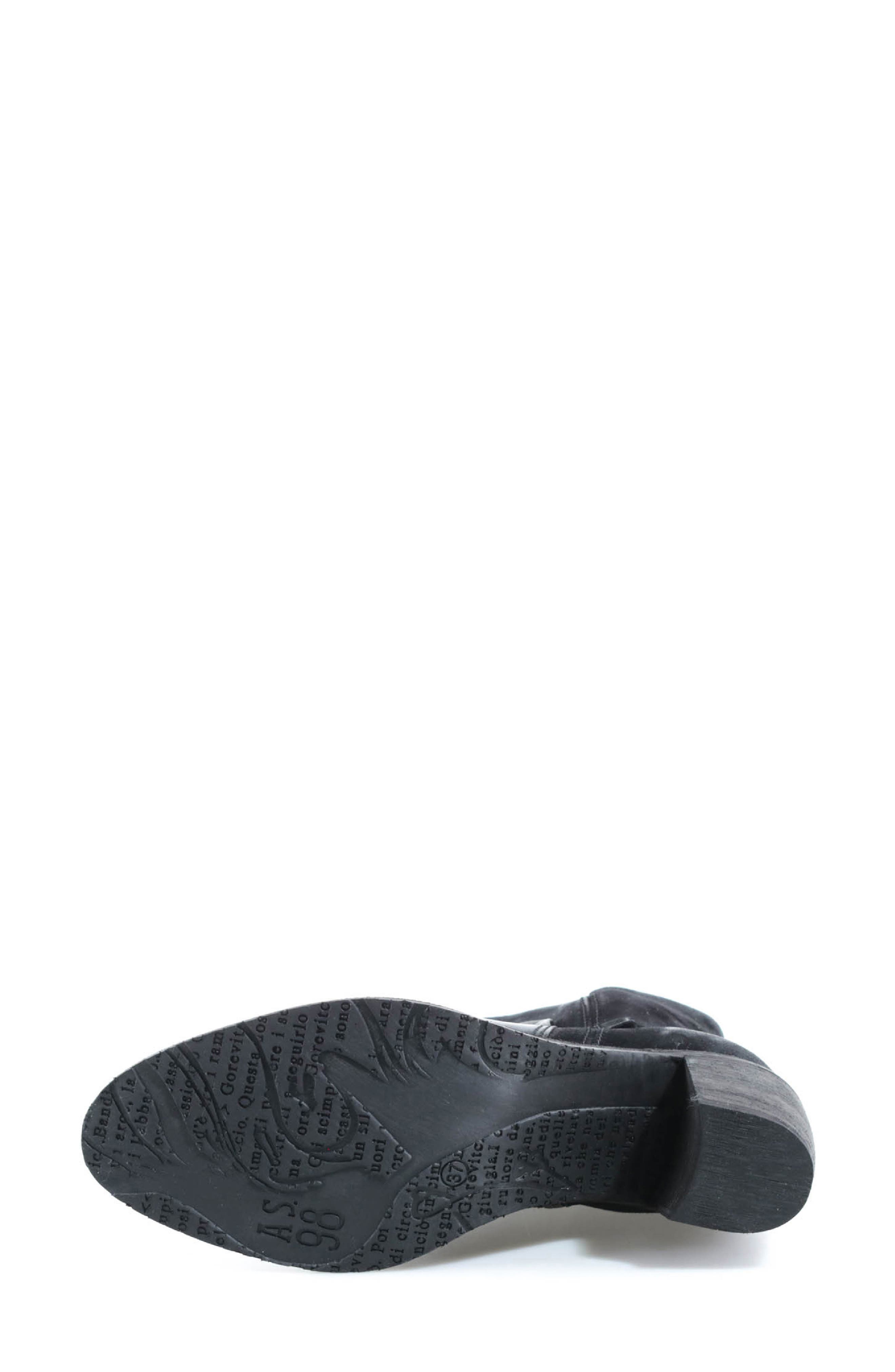 Rollins Leather Bootie, Alternate, color, BLACK
