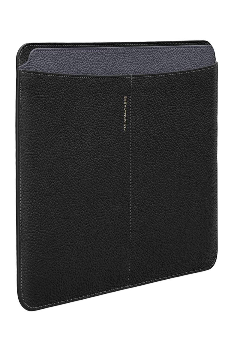Leather Laptop Sleeve 16 inches, Alternate, color, Black Caviar