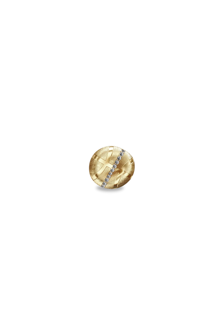 The Basketball Crooked Ball Linear Diamond Earrings, Alternate, color, Gold / White Diamond