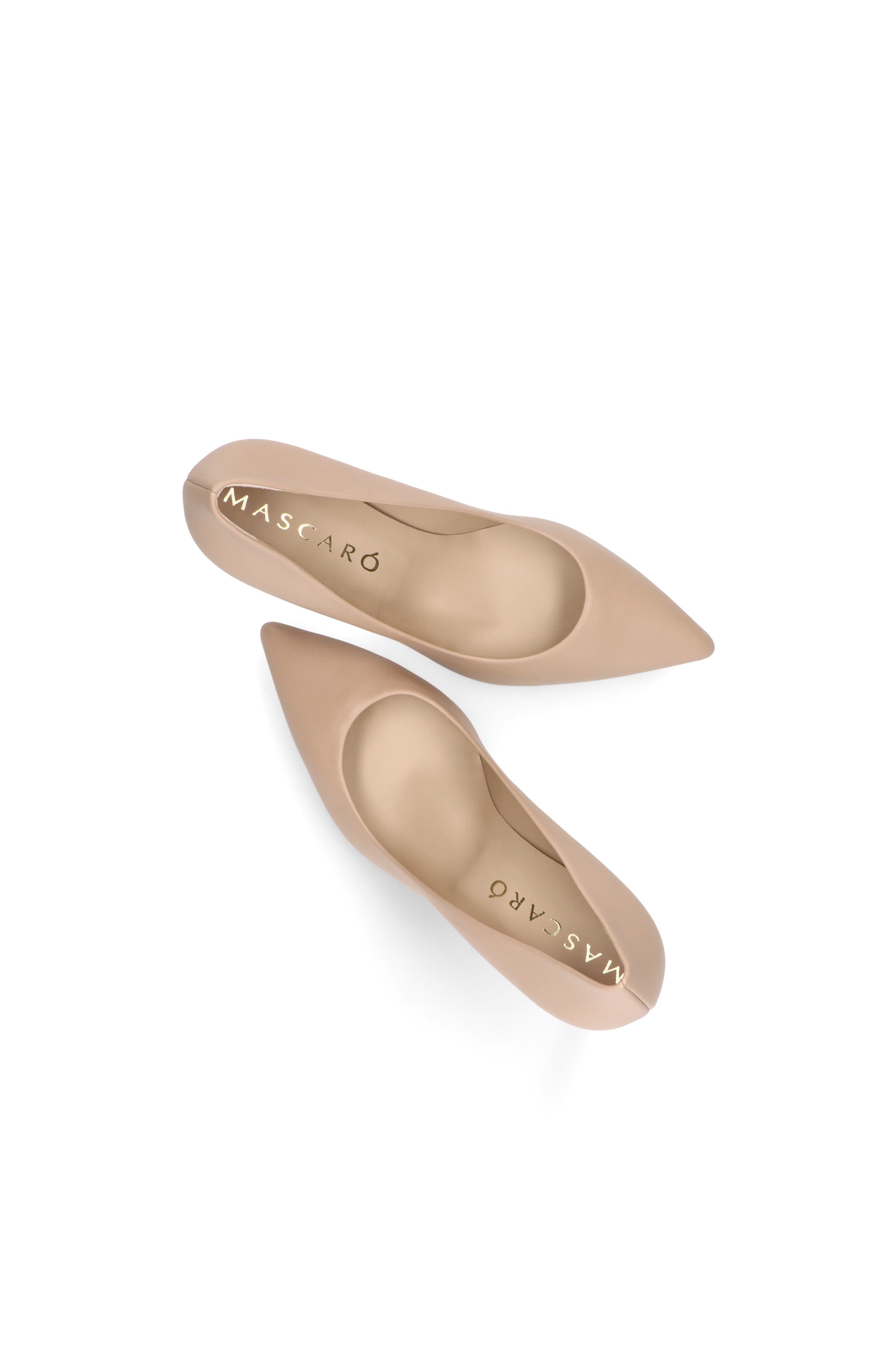 Leather Pointed Toe Pump, Alternate, color, Beige