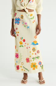 MOTHER The Slip Through Your Fingers Satin Bias Skirt
