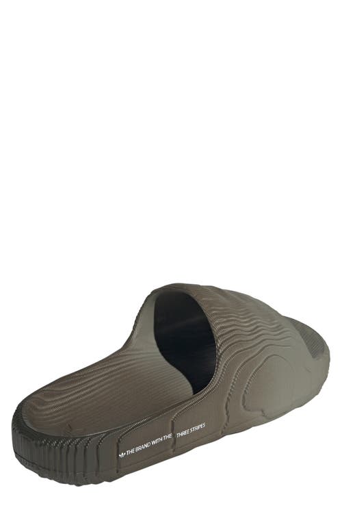 Adidas Originals Adidas Adilette Sport Slide Sandal In Silver/olive/off White