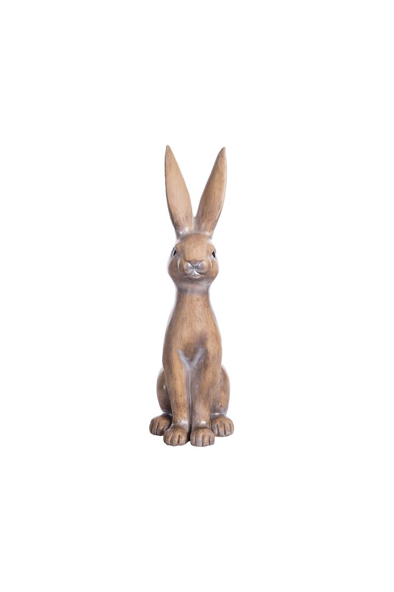 Vigilant Easter Bunny Rabbit Large Decorative Figurine, Alternate, color, Brown