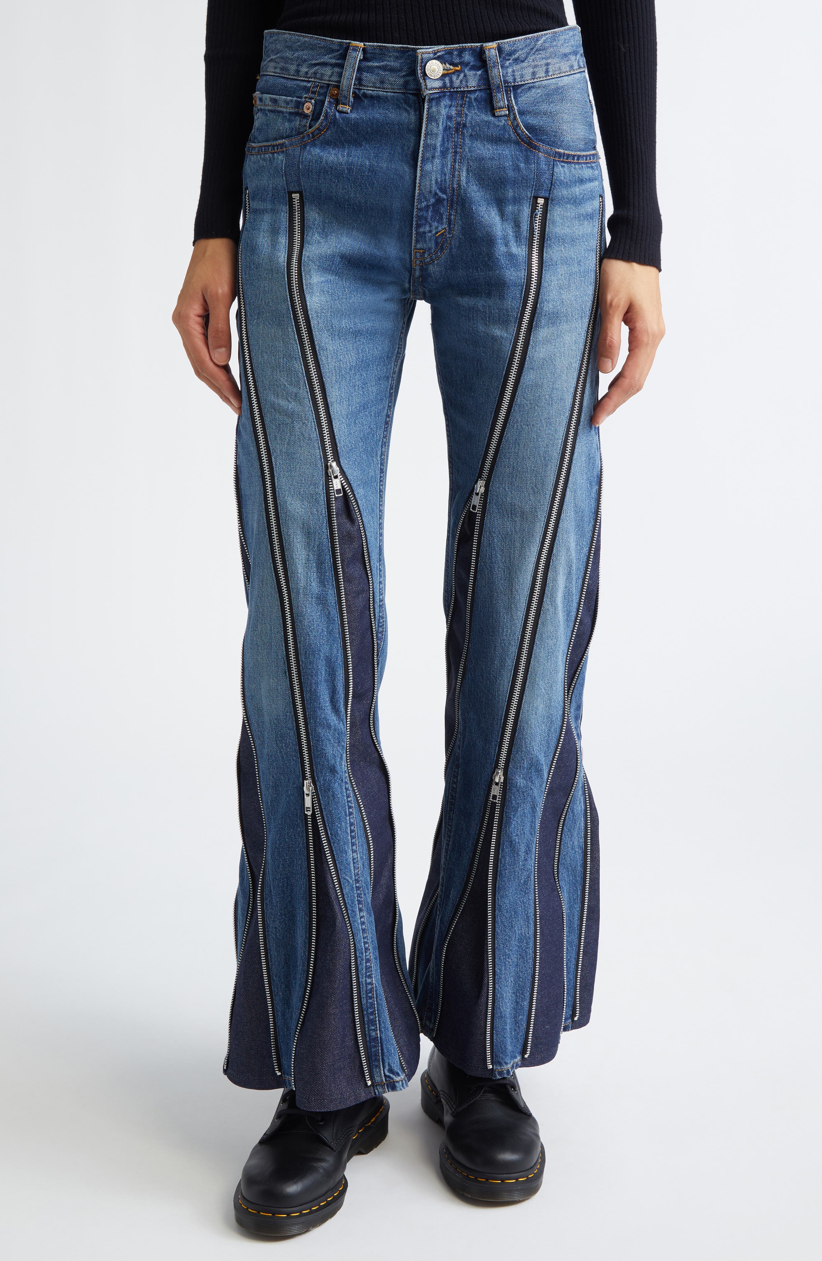 Junya Watanabe x Levi's® Zip Detail Flare Jeans (Women) | Nordstrom