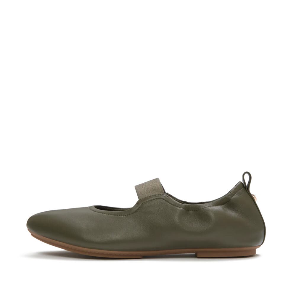 Delicato Poise Leather Mary Janes, Alternate, color, Deep Olive