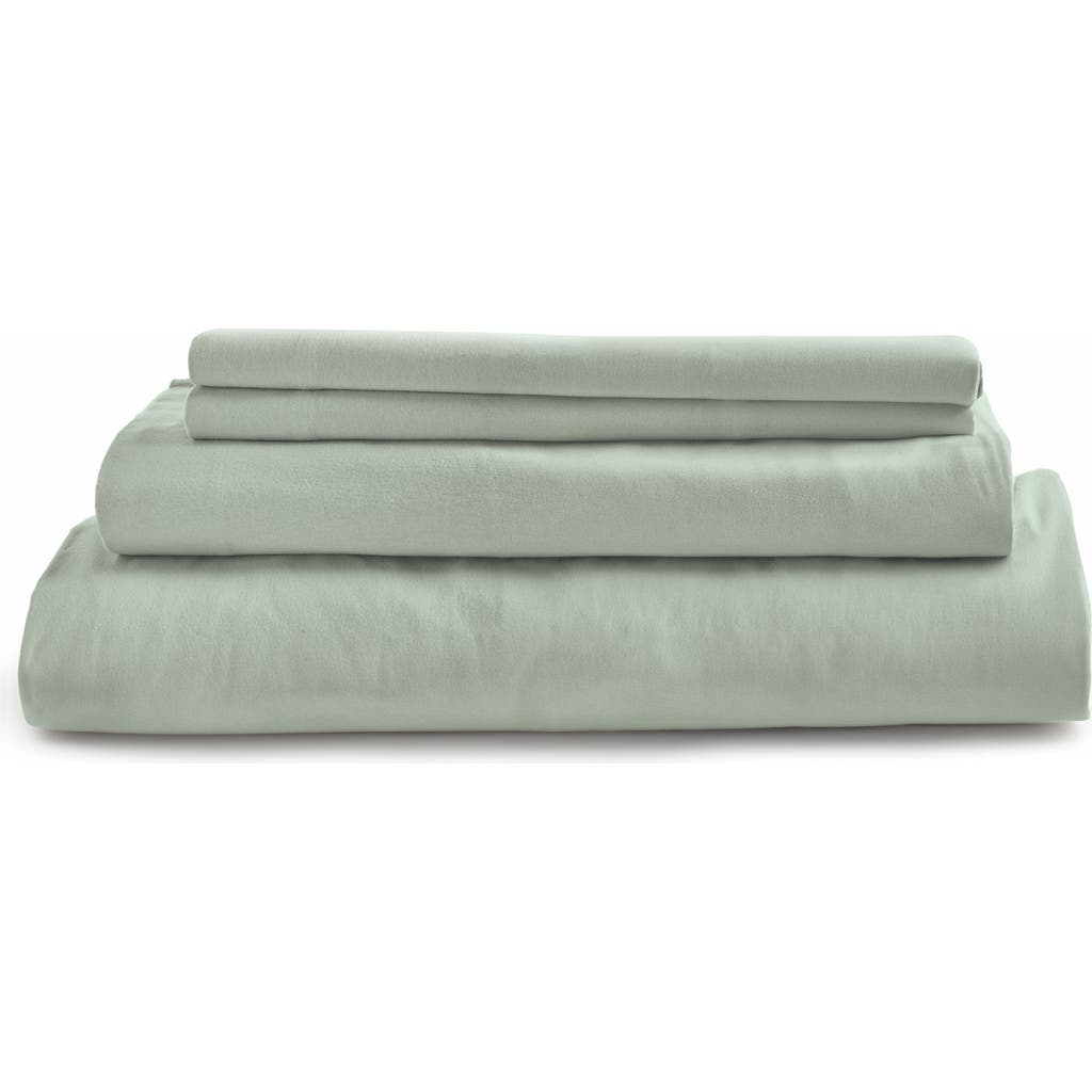 Modern Threads Cotton Flannel Sheet Set In Seafoam