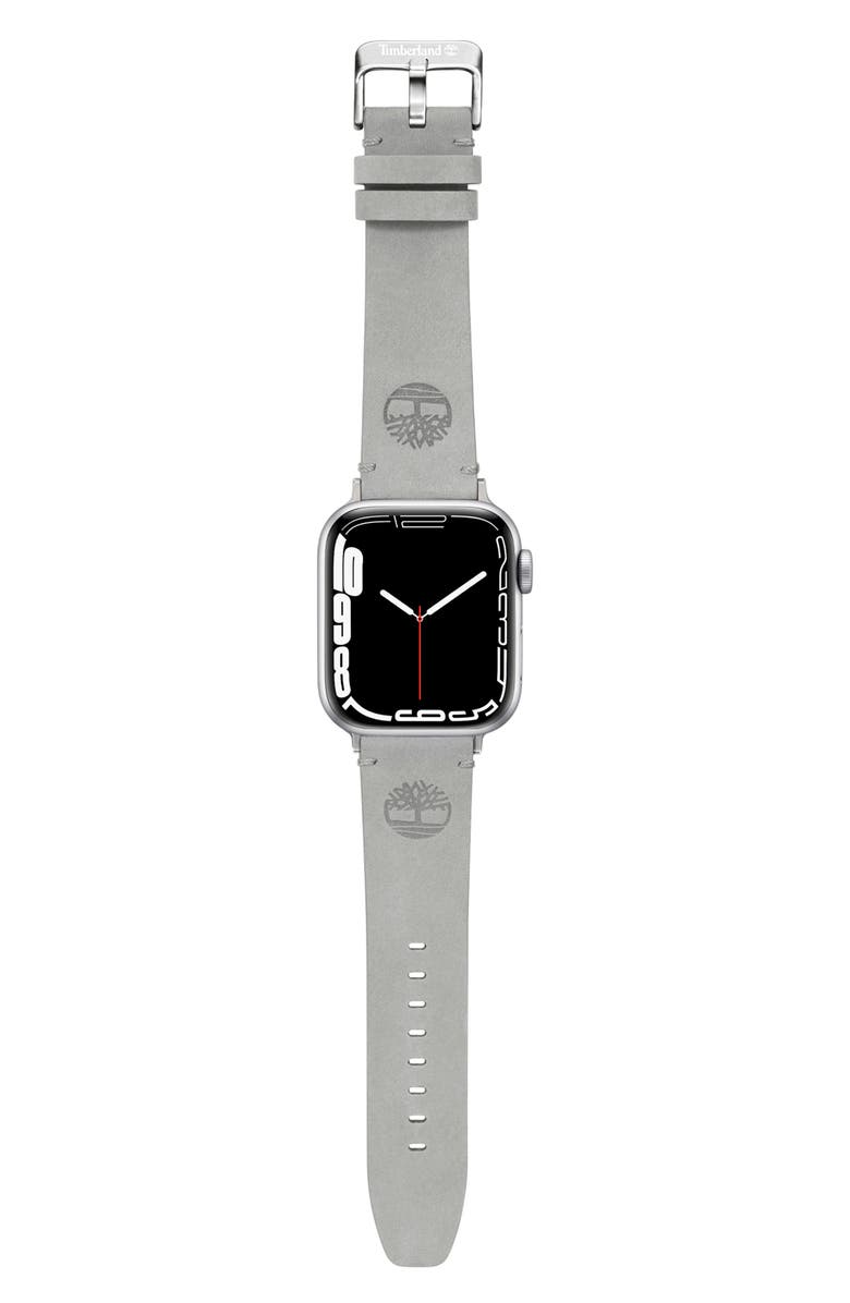 Timberland Leather Apple Watch<sup>®</sup> Strap, Alternate, color, Gray
