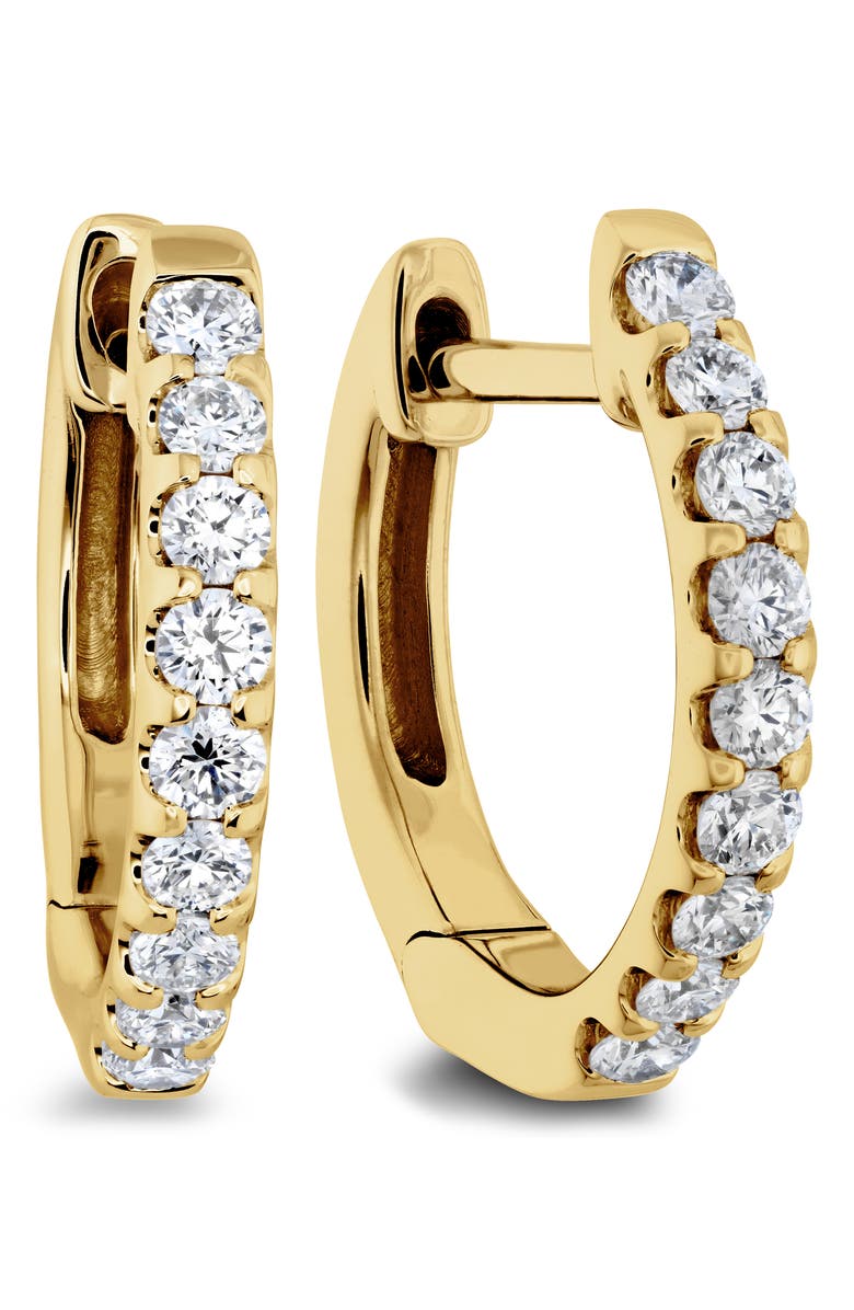 Mémoire Odessa Diamond Huggie Hoop Earrings, Main, color, Yellow Gold