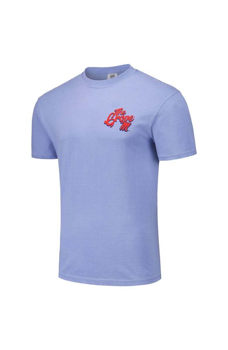 IMAGE ONE Unisex Light Blue Ole Miss Rebels Hyper Local Chandelier Script T-Shirt, Alternate, color, 