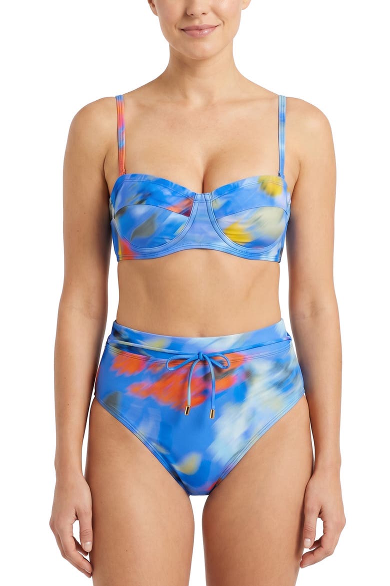 Nellie Underwire Balconette Bikini Top, Alternate, color, Larkspur Bay