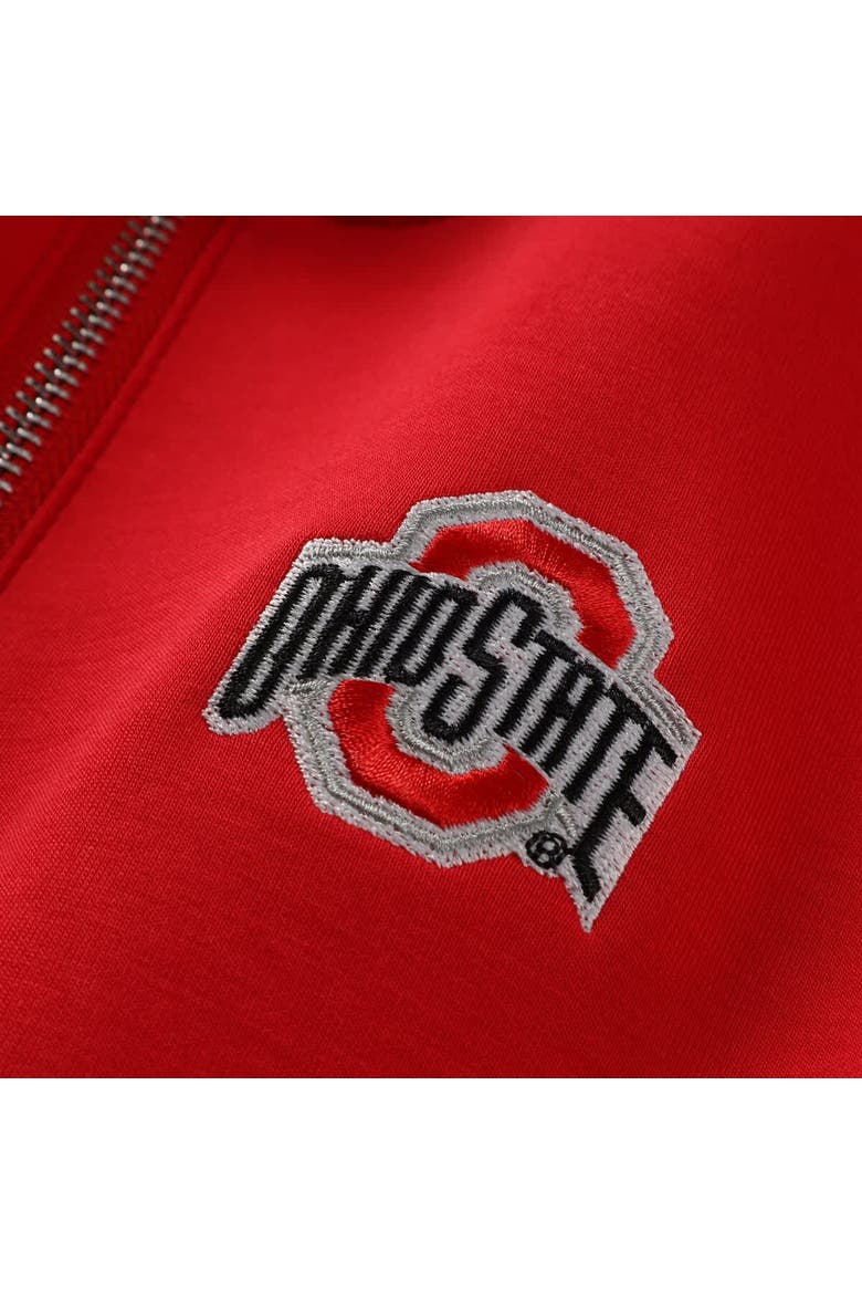 Women's ZooZatz Scarlet Ohio State Buckeyes Tri-Blend Quarter-Zip Flowy Top, Alternate, color, Scarlet