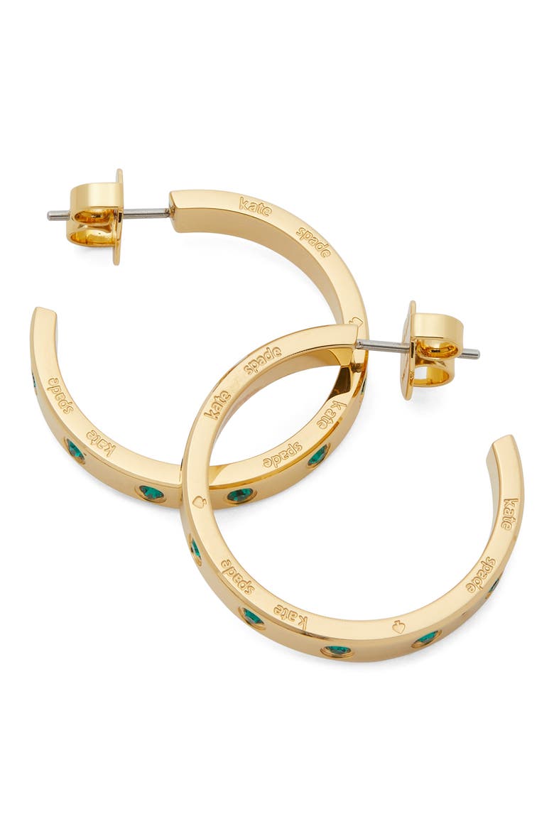 cubic zirconia hoop earrings, Alternate, color, EMERALD.