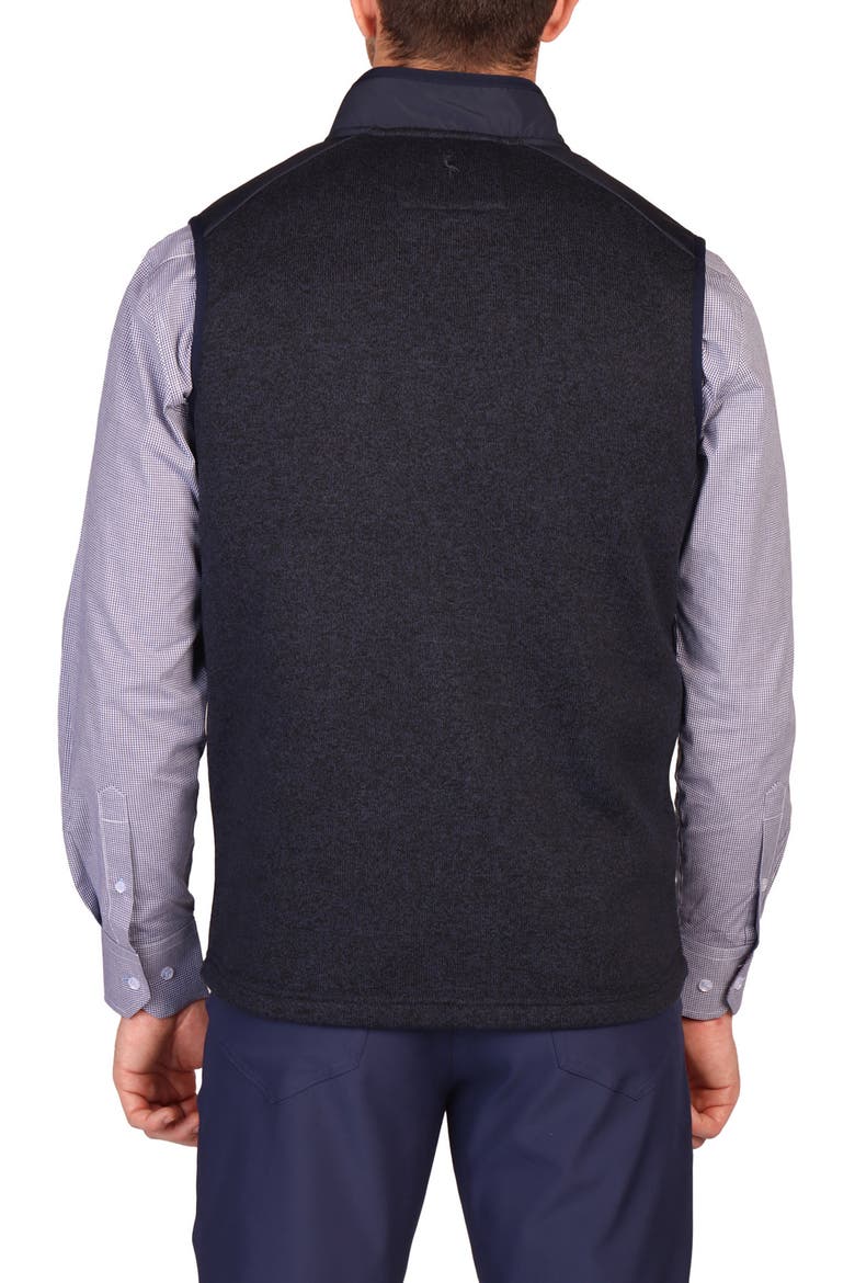 Full Zip Knit Vest, Alternate, color, NAVY