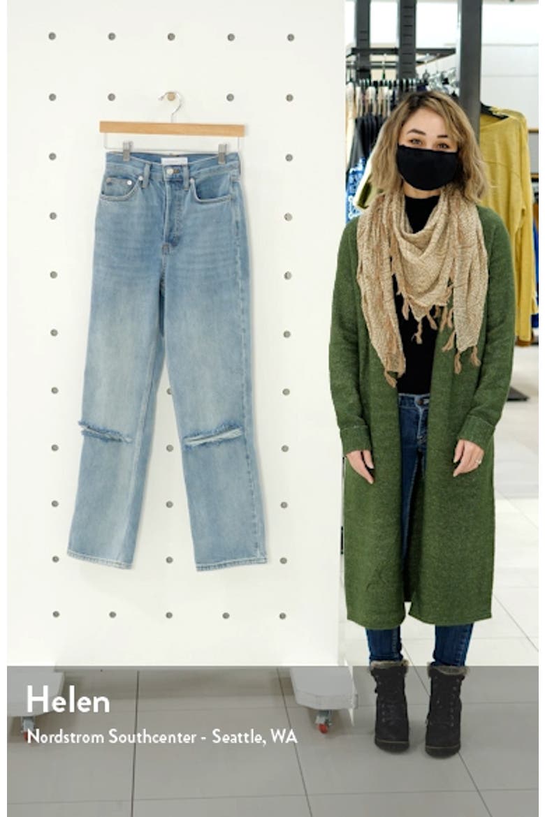 Bleach Rip Straight Leg Jeans video