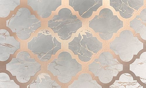 Dainty Home Marble Print Set Of 4 Placemats In Brown