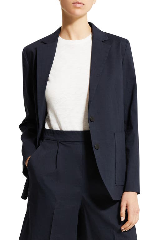 Theory Oversized Crunch Linen Blazer In Concord