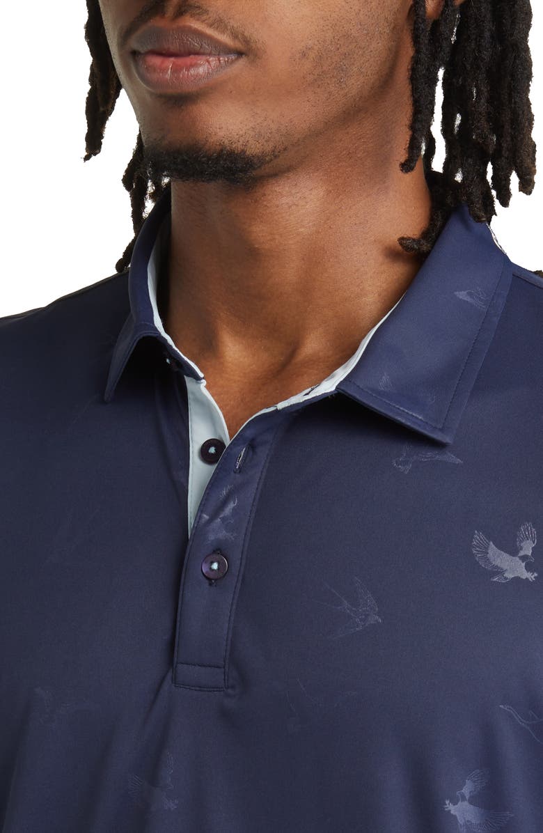 Swannies Emmett Bird Print Golf Polo, Alternate, color, 