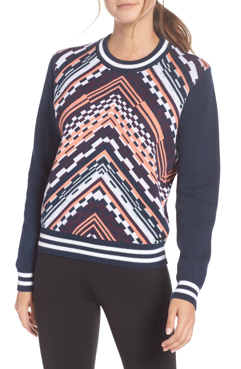 Sweaty Betty Brixton Chevron Sweater, Main, color, 