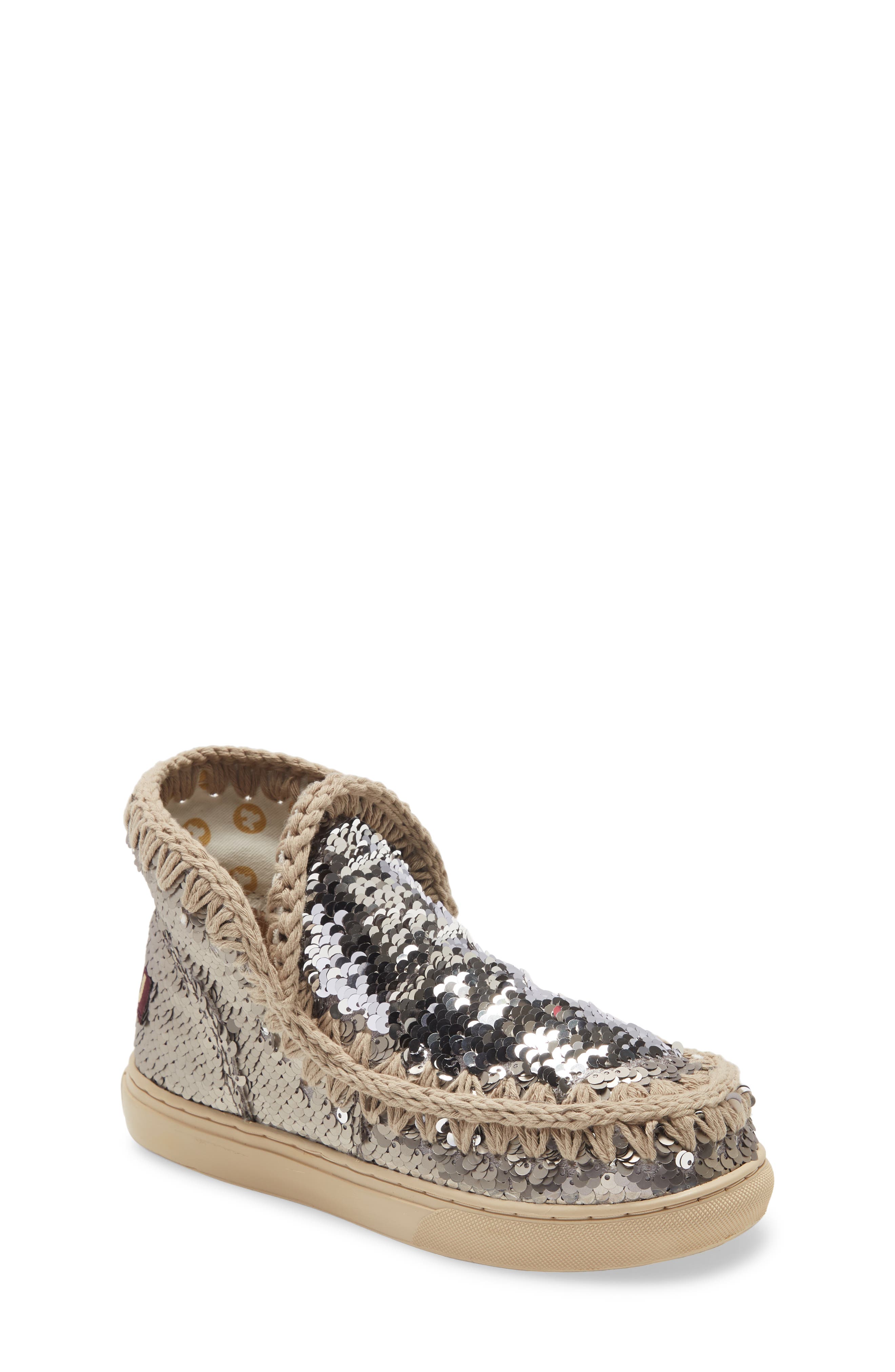 Mou Summer Eskimo Sequin Sneaker Boot, Alternate, color, 