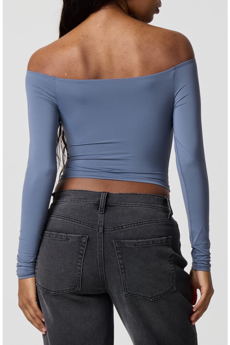Softie Flex Long Sleeve Top, Alternate, color, GRISAILLE