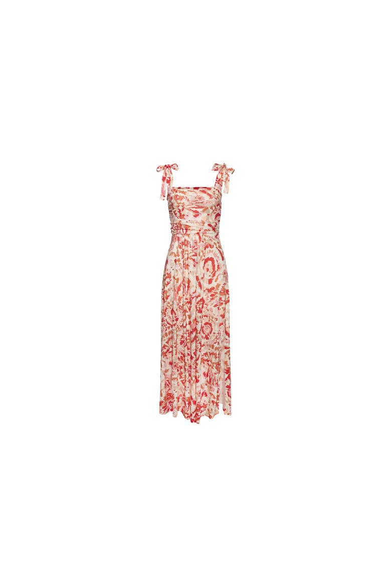 Tie Strap Maxi Dress, Alternate, color, Rose Red