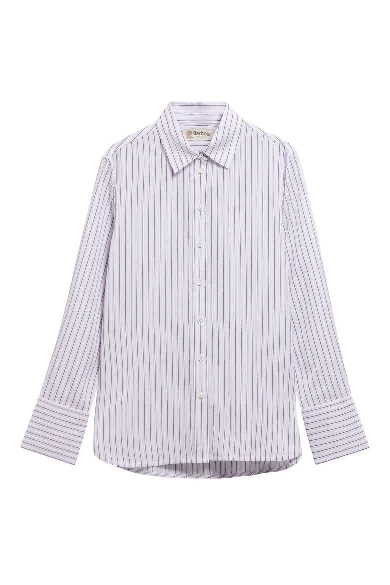 Evangeline Striped Lyocell Shirt, Alternate, color, FROSTED HEATHER STRIPE
