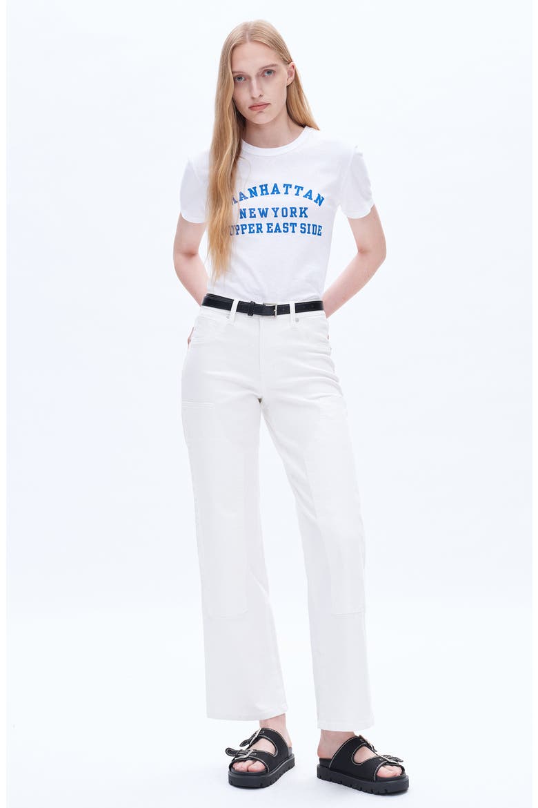 Emma High Waist Wide Leg Jeans, Alternate, color, WHITE