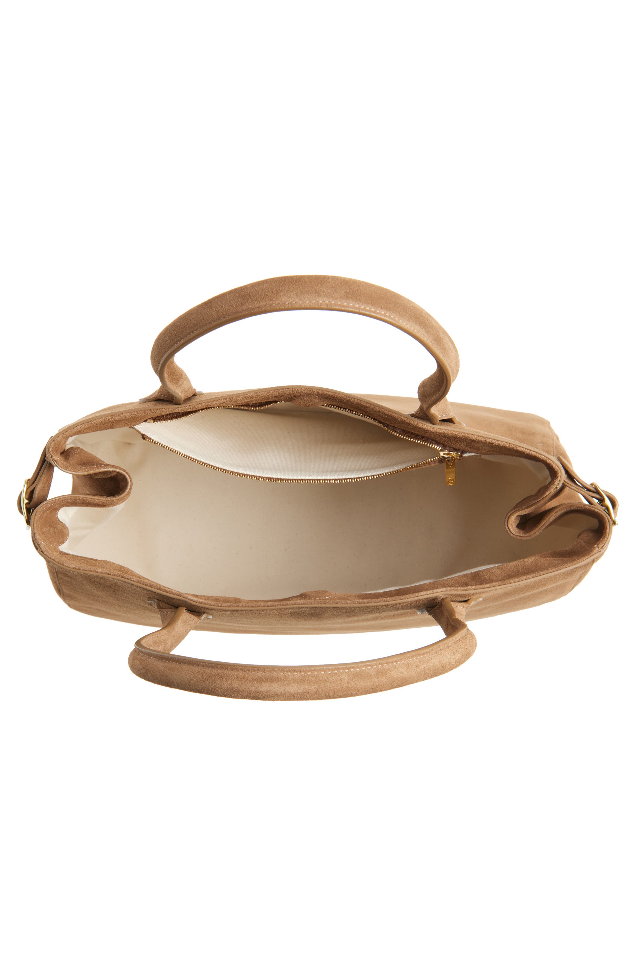 Reformation Large Patrizia Suede Satchel, Alternate, color, Farro Suede