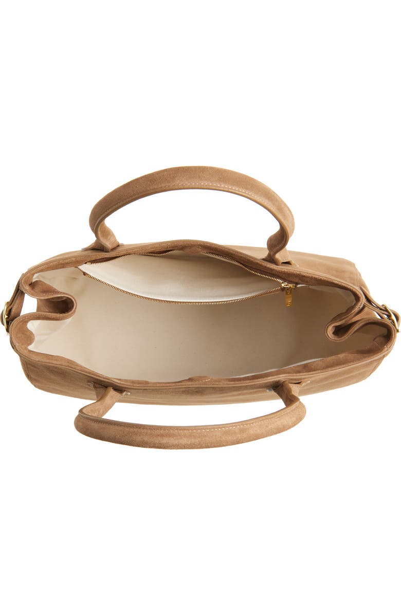 Reformation Large Patrizia Suede Satchel, Alternate, color, Farro Suede