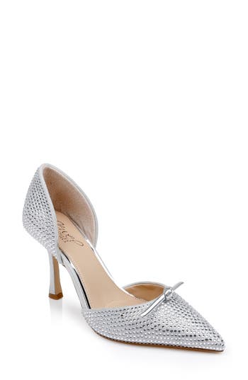 Jewel Badgley Mischka Women's Terresa Stiletto Pumps In Silver Textile
