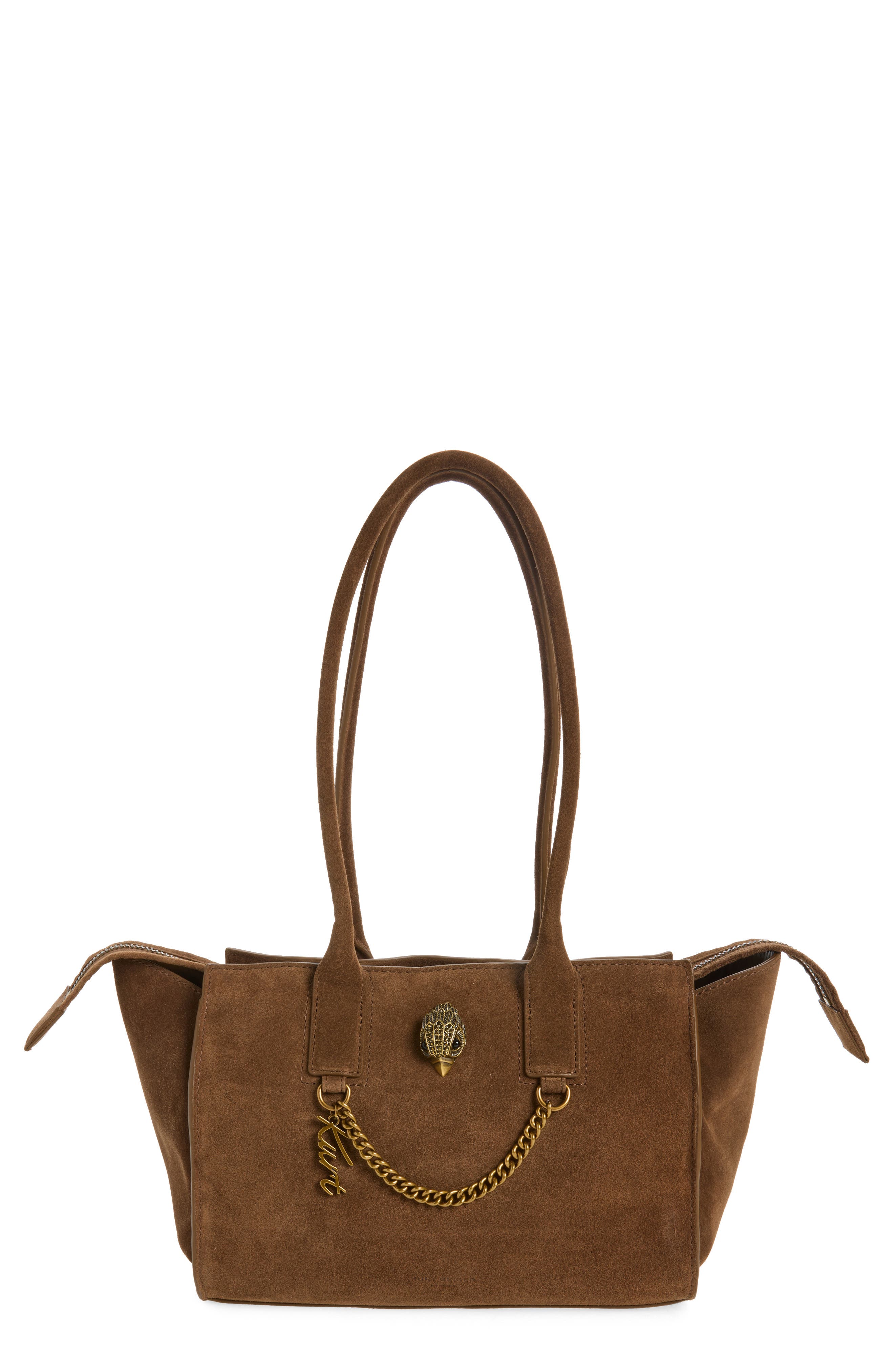 Small Sloane Leather Shopper, Main, color, BROWN