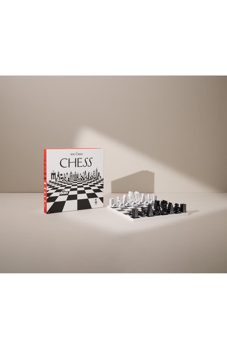 PRINTWORKS The New Yorker's Chess Set, Alternate, color, Black White