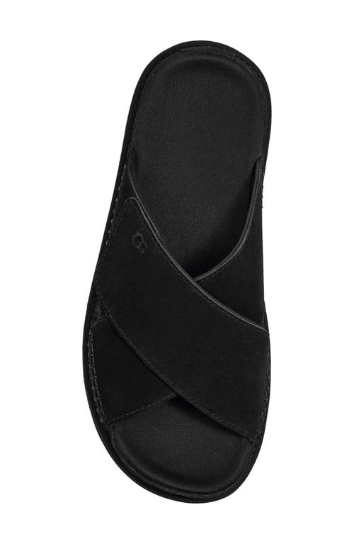 Ugg Goldenstar Crossover Slide Sandal In Black