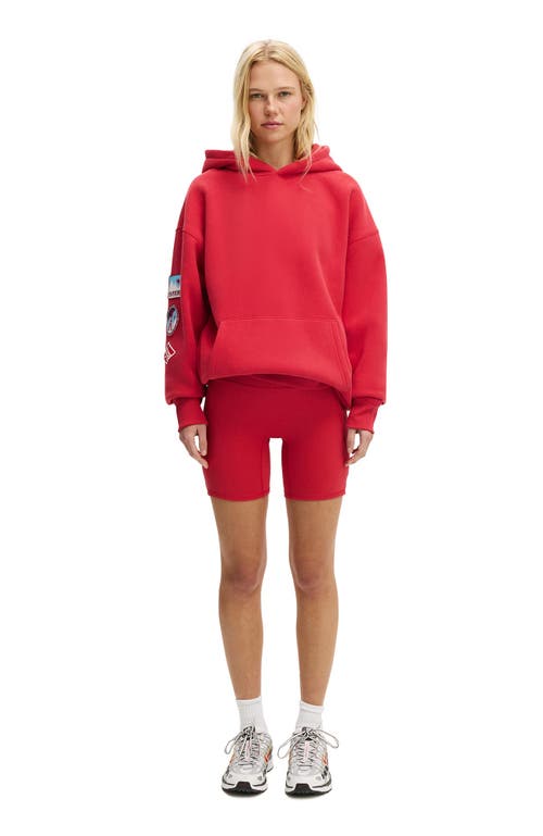 Cotton On Body Active Plush Premium Graphic Hoodie In Red