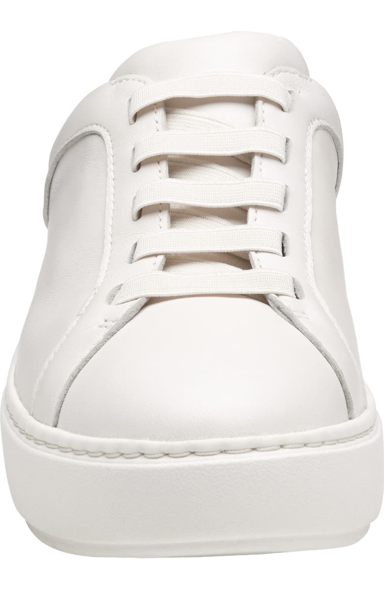 Johnston & Murphy Cammie Platform Sneaker Mule, Alternate, color, White Nappa Leather
