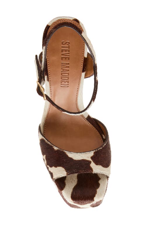 Steve Madden Cologne Ankle Strap Platform Sandal In Multi