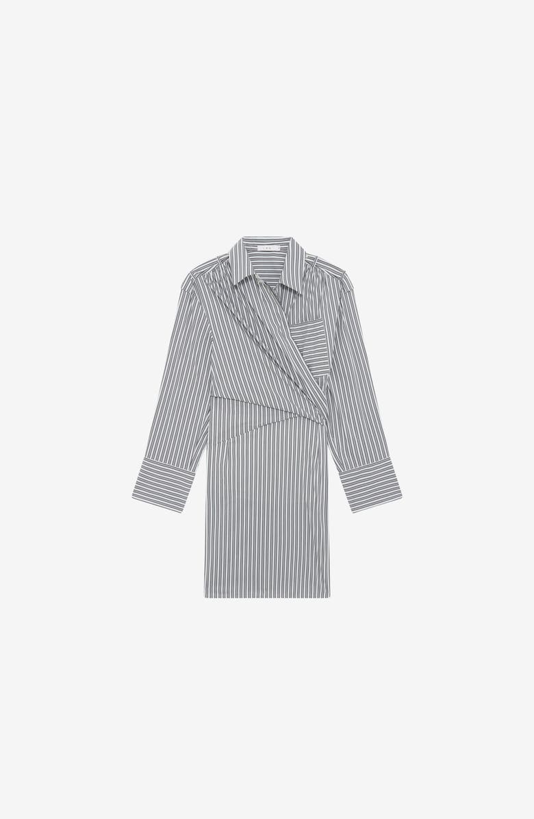 IRO Lazul Poplin Shirt Dress, Alternate, color, Ocean Stripes