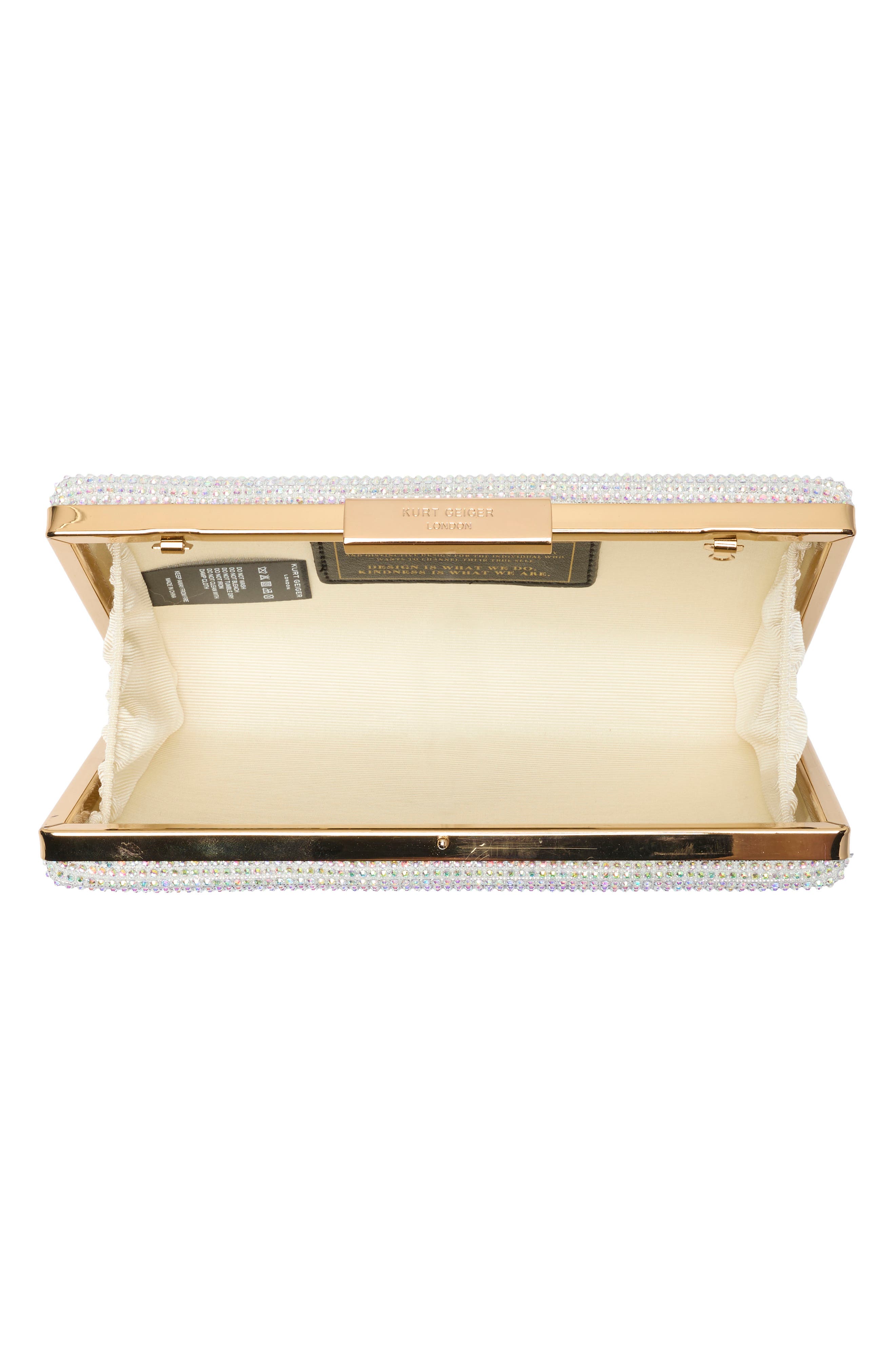 Rhinestone Box Clutch, Alternate, color, BONE