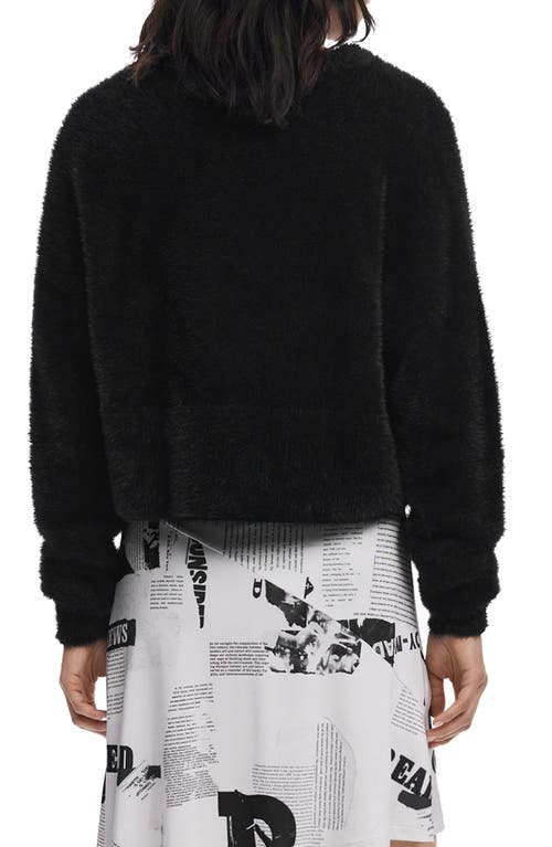 Desigual Mixed Media Asymmetric Dress In Black