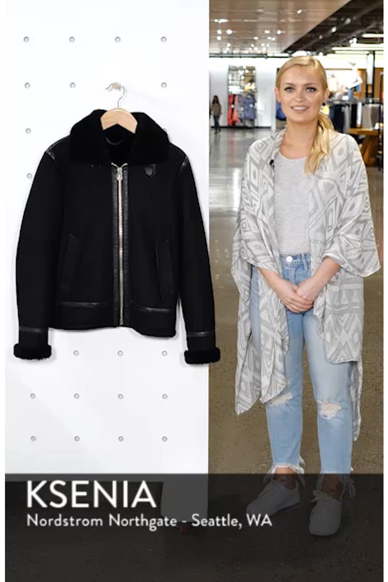 Leather and Genuine Shearling Flight Jacket video