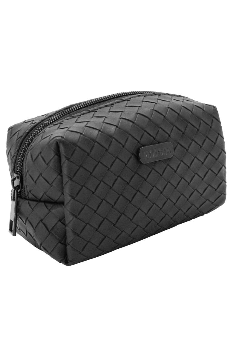MYTAGALONGS Woven Loaf Cosmetic Case, Alternate, color, Black