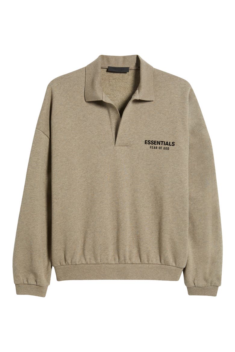 Johnny Collar Fleece Sweatshirt, Alternate, color, HEATHER GRAY