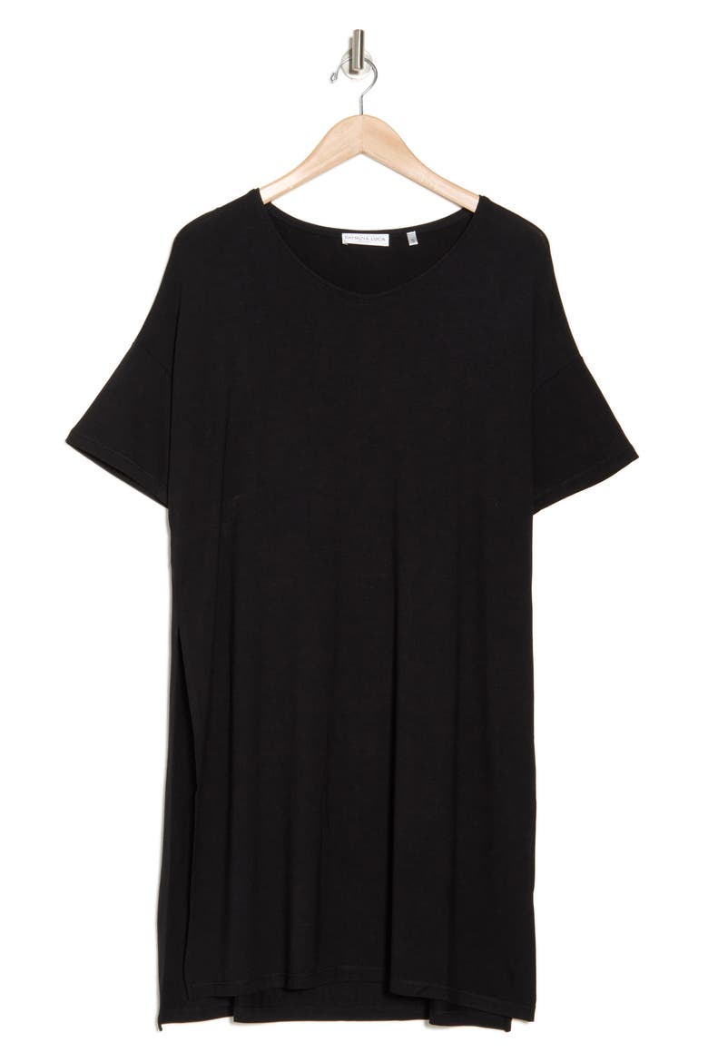 Side Slit Tunic Shirt, Alternate, color, BLACK