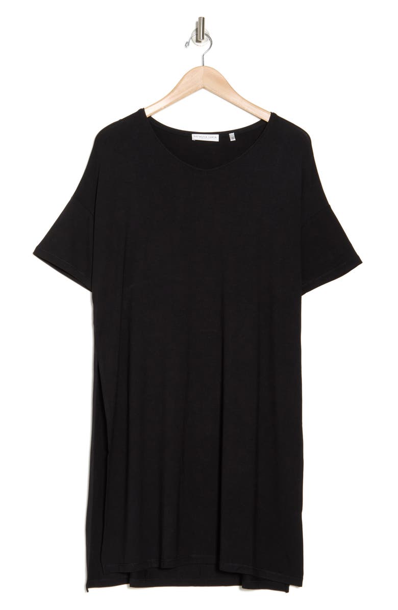 PATRIZIA LUCA Side Slit Tunic Shirt, Alternate, color, Black