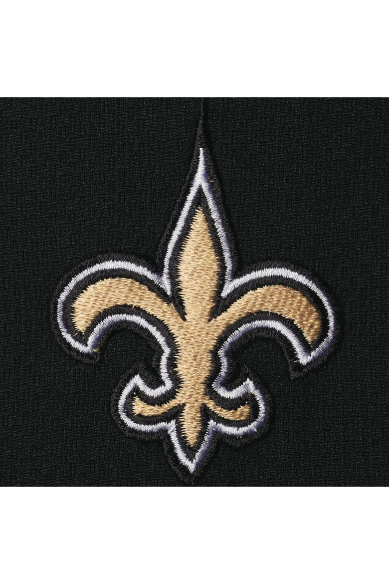 Men's Fanatics Branded Black/Gold New Orleans Saints Big & Tall Polyester Quarter-Zip Raglan Jacket, Alternate, color, Black