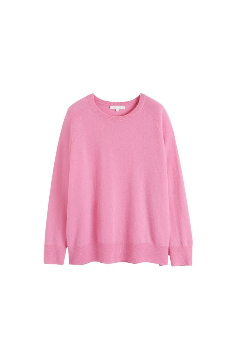 Pure Cashmere Slouchy Sweater, Alternate, color, Flamingo Pink