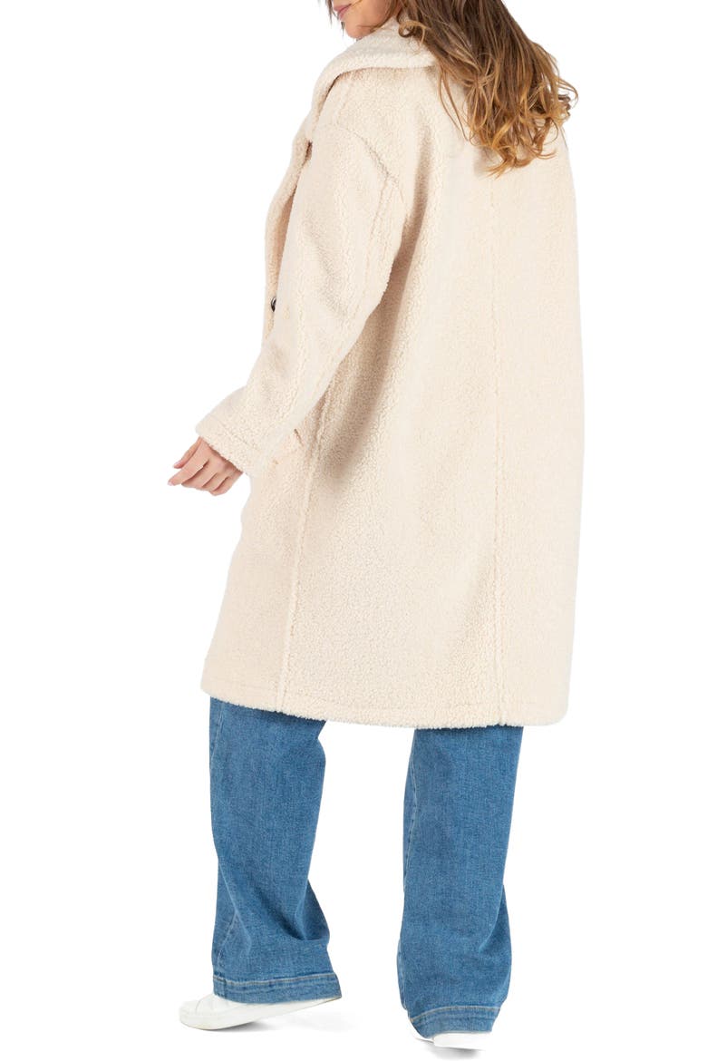 Leonie Fleece Maternity/Nursing Coat, Alternate, color, SAND
