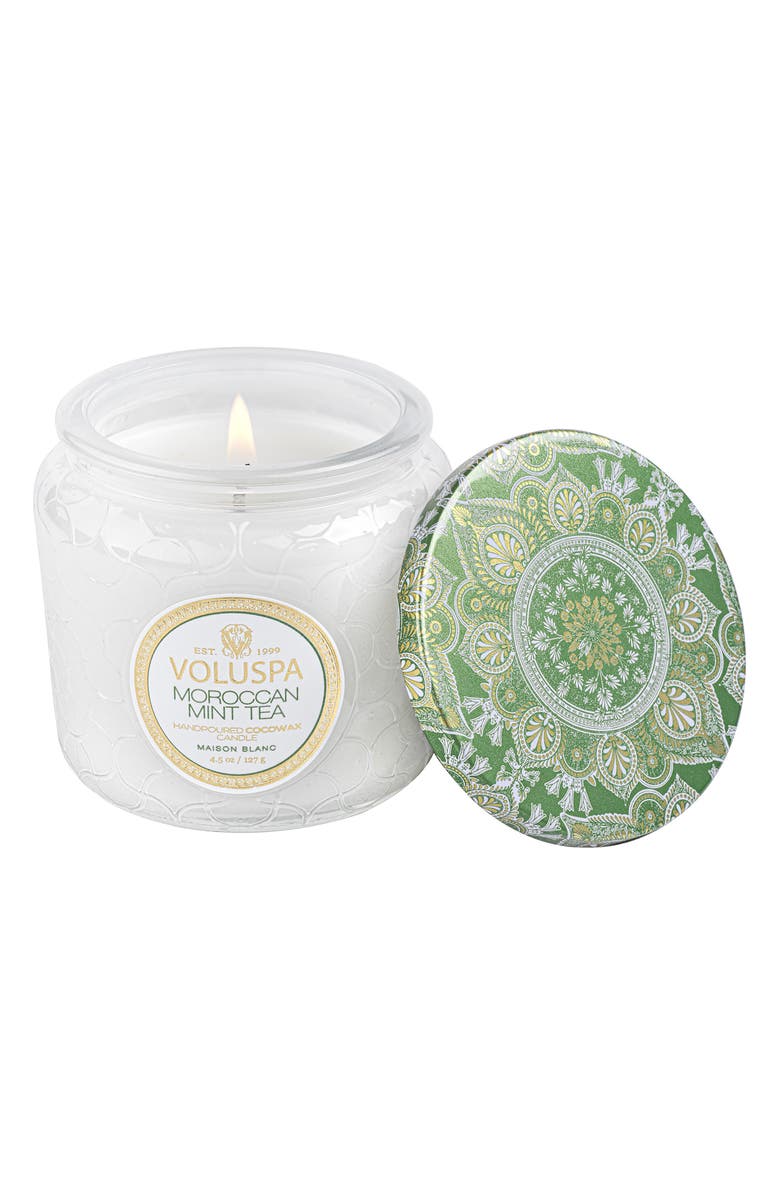 Voluspa Moroccan Mint Tea Petite Jar Candle, Main, color, 